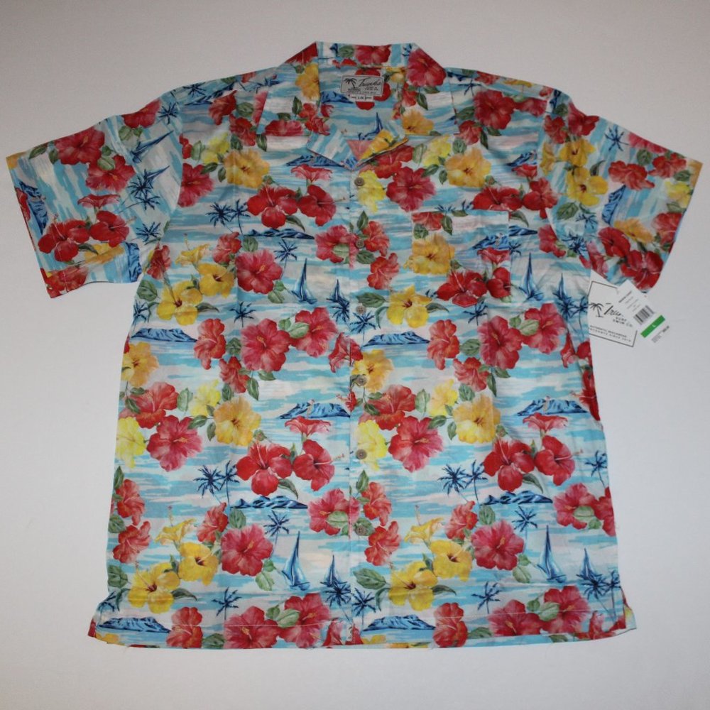 TRUNKS SURF & SWIM CO. WAIKIKI FLORAL SHIRT LARGE